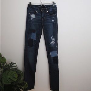 American Eagle patchwork jeans
